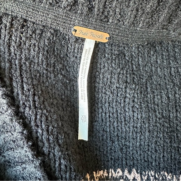 Free People Cotton Stripe Oversized Cardigan Sweater - Picture 4 of 8